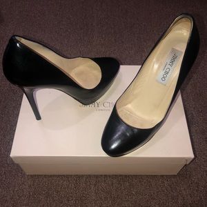 JIMMY CHOO Black Kid Leather Classic Pumps